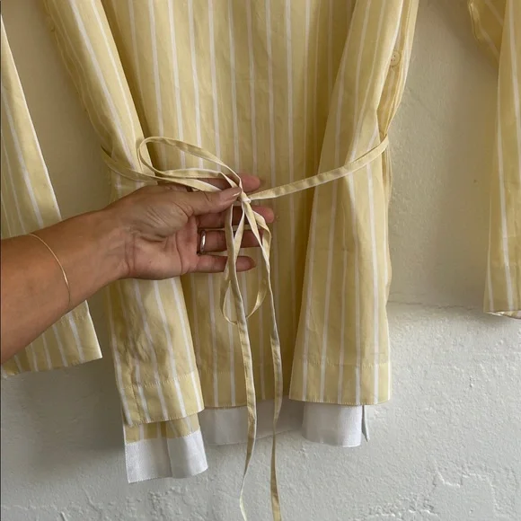 J. Crew Light Yellow and White Ciel Top - Picture 8 of 12